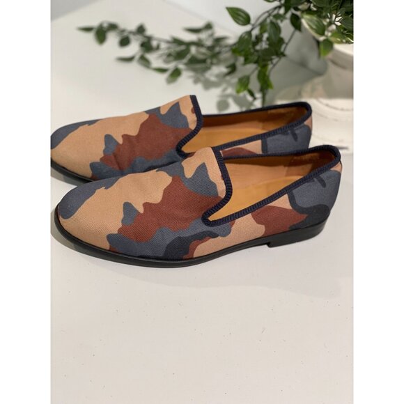 Duke Dexter Camo Loafers Size 8 Handmade In England Canvas Men’s - Picture 10 of 16